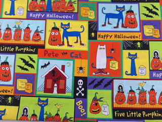 Pete The Cat© #32 Halloween Quilting Fabric in Multi