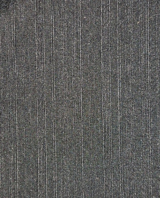 Slublines Ribbed Stripes Polyester Fabric in Black
