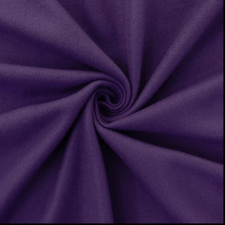 Solid Double Brushed Fleece Fabric in Purple