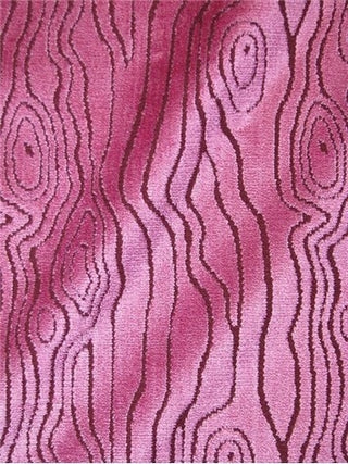 Tobi Fairley Rivers Velvet Faux Bois Fabric in Fuchsia