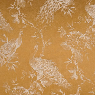 Eastern Accents Kongque Jacquard Fabric in Gold