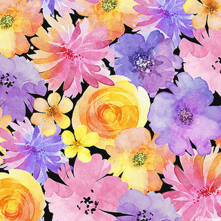 Wilmington Prints Garden Bliss Quilting Fabric in Black