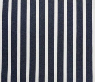 Sunbrella Nautical Stripes Woven Outdoor Fabric in Denim