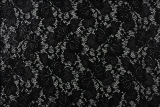 Luxurious Lace Designs Sequin Flowers in Black