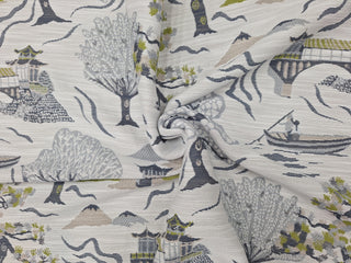 Sora Asian Chinoiserie Toile InsideOut Performance Fabric by Famous Maker