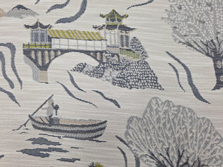 Sora Asian Chinoiserie Toile InsideOut Performance Fabric by Famous Maker