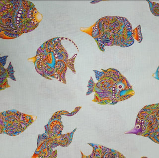 Ann Lauer for Benartex Hooked on Fish in Ivory