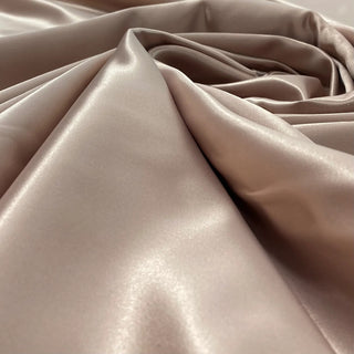 Bridal Satin Fabric in Taupe