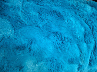 Luxury Faux Fur Fabric in Teal