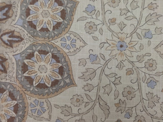 Serafina Floral Medallion Fabric in Sky