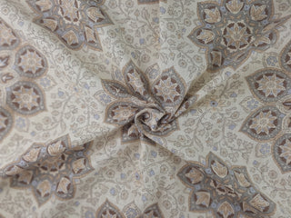 Serafina Floral Medallion Fabric in Sky