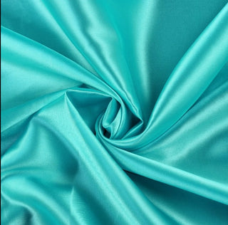 Satin Fabric in Turquoise