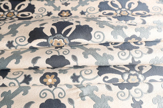 Crypton Medallion Jacquard Fabric in Dove Grey