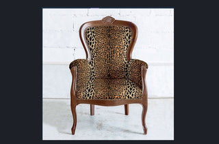 Braemore Jamil Natural Leopard Print Velvet Fabric