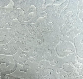 Opulent Embossed Velvet Fabric in Ivory
