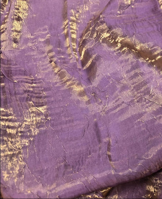 Valmont Crushed Iridescent Taffeta in Violet/Gold 