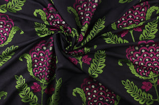 Beacon Hill Fenway Gardens Embroidered Fabric in Navyblazer