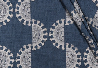 P/Kaufmann Solara Embroidered Fabric in Tide