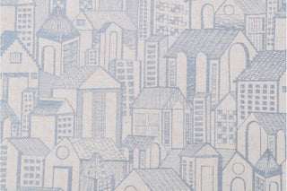 Golding Abode Woven Jacquard Fabric in Blue Smoke