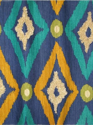 3 Yards ~ Robert Allen Modern Ikat Embroidered Fabric in Ultramarine