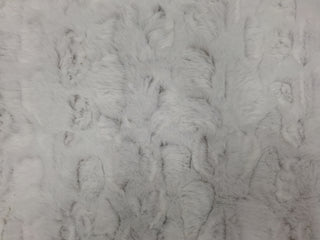 Arctic Fox Faux Fur Fabric in White