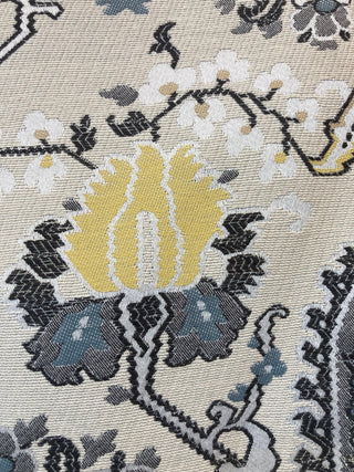 Robert Allen Aztec Flowers Jacquard Fabric in Sunray