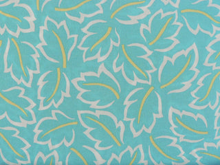 Robert Allen Baja Leaves Indoor/Outdoor Fabric in Turquoise