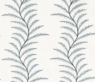 Stout Fabrics Bayside Bistro Embroidered Fabric in Ocean