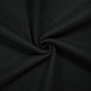 Brushed Wool Coating Fabric in Black