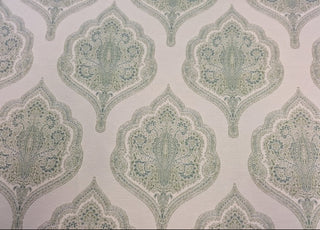 Beacon Hill Boteh Jacquard Upholstery Fabric in Aqua/Green
