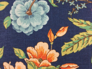 Covington Fabrics Amesbury Chinoiserie Fabric in 555 Classic Navy