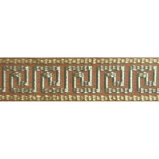 Europatex HT-601 Jacquard Greek Key Trim in Cinnabar