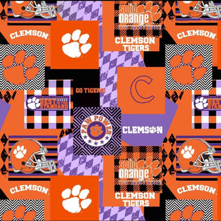 Clemson University Officially Licensed Microfiber Fabric in Orange