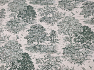 Seabrook Fabrics Countryside Toile Fabric in Forest