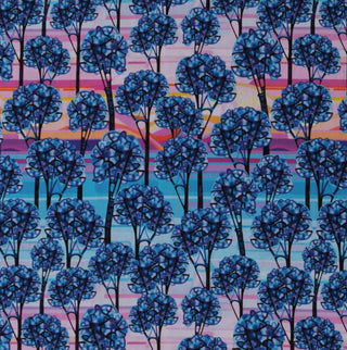 Blank Quilting Fabrics Trees, Trees, Trees Quilting Fabric in Blue