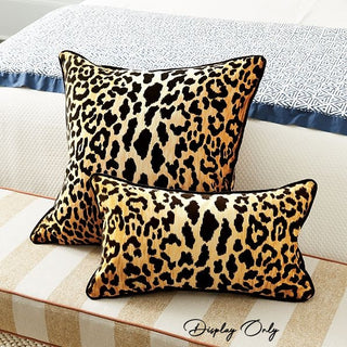 Braemore Jamil Natural Leopard Print Velvet Fabric