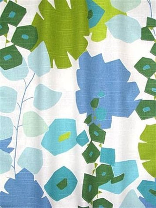 Annie Selke Block Floral  Fabric in Green