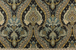 Mill Creek Beau Rivage Medallion Fabric in Black