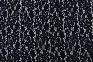 Luxurious Lace Designs Floral Lace in Navy
