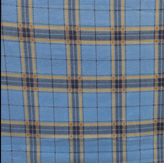 Frankel Plaid Polar Fleece Fabric in Blue