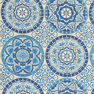P/Kaufmann Azulejos Outdoor Fabric in Blue