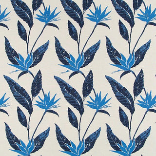 Robert Allen Crane Lily Woven Upholstery Fabric in Azure