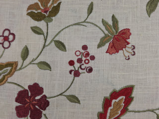 Embroidered Fabric 02105 in Golden Berry
