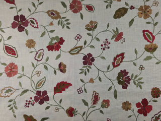 Embroidered Fabric 02105 in Golden Berry
