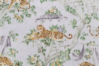 P Kaufmann© Lazy Days Chinoiserie Polished Cotton Fabric in Gray