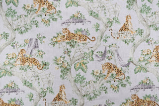 P Kaufmann© Lazy Days Chinoiserie Polished Cotton Fabric in Gray
