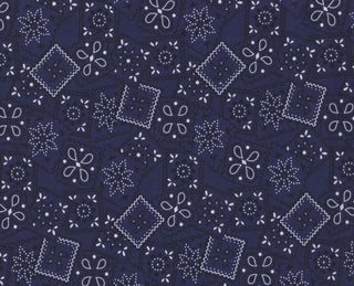 Timeless Treasures Bandana Squares Quilting Fabric in Blue