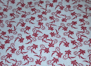 Choice Fabrics Classic Collection Floral Quilting Fabric in White