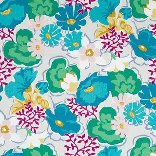 Robert Allen Splashy Garden Fabric in Turquoise