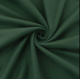 Solid Double Brushed Fleece Fabric in Hunter Green
